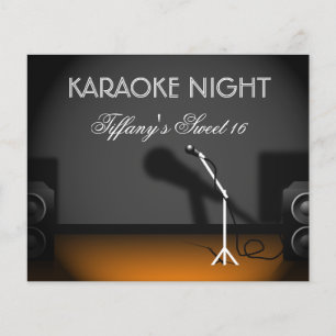 Budget Sweet 16 karaoke nattpartiinbjudan