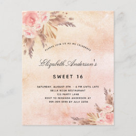 Budget Sweet 16 pampas-gräs  inbjudan