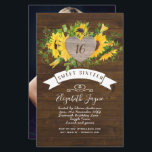 BUDGET Sweet 16, Sextonde födelsedagen Blommigt In<br><div class="desc">⚠️ DEL AV BUDGETEN INBJUDAN RANGE - OBJEKTET INKLUDERAR INTE ENVELOPES ⚠️ Du kan överföra den här designen till en annan Zazzle-produkt som innehåller dem och som är en standardstorlek. ✔️ Lätt att redigera fält för textmall. ✔️ Utrymme på baksidan om du vill lägga till information om extra. ✔️ en...</div>