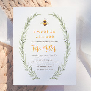 Budget Sweet As Can Bee Könsneutrala Bebis Shower