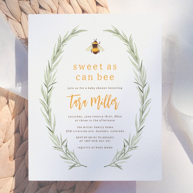 Budget Sweet As Can Bee Könsneutrala Bebis Shower (Skapare uppladdad)