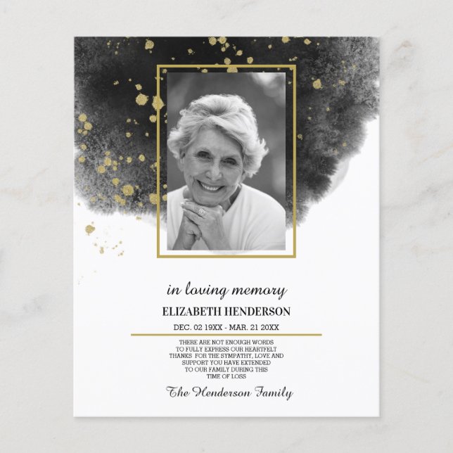 BUDGET Sympati I Kärlekfull Minne. Flygblad (Framsidan)