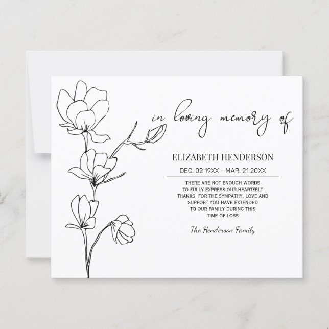 Budget Sympati Minne /Tack. (Framsida)