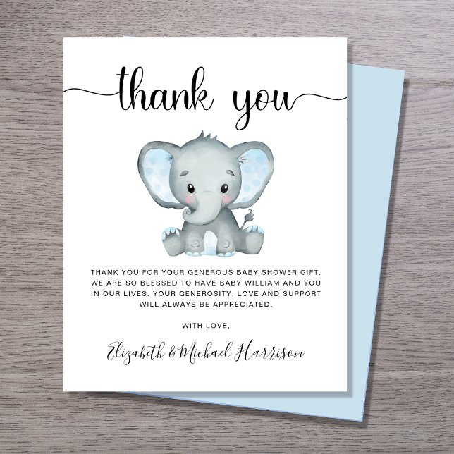 Budget Tack Blue Elephant Baby Shower (Skapare uppladdad)