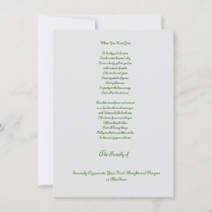 Budget Tack för kondoleansen