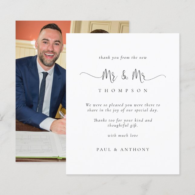 Budget, tack, herr Photo Gay Bröllop! (Fram/baksida)