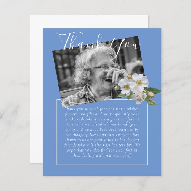 BUDGET Tacksamhets- Begravning Minneshögtidlighet  (Fram/baksida)