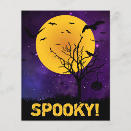 BUDGET-taloky Måne Halloween-kort