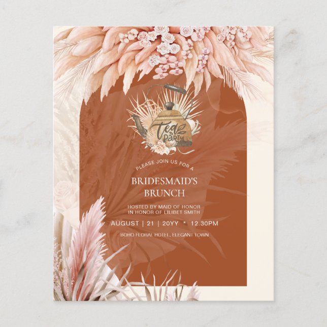 BUDGET Tea Party Möhippa Pampas Grass Flygblad (Framsidan)