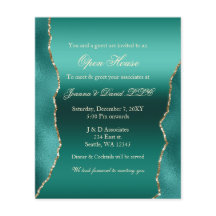 Budget Teal Guld Corporate Party-inbjudan