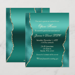 Budget Teal Guld Corporate Party-inbjudan