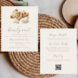 Budget Teddy Bear Neutral Allt-i-ett Baby Shower-i