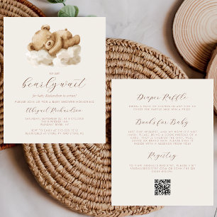 Budget Teddy Bear Neutral Allt-i-ett Baby Shower-i