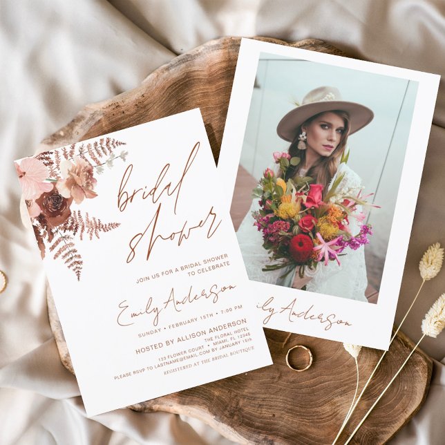 Budget Terracotta Blommigt Boho Möhippa Flygblad (Skapare uppladdad)
