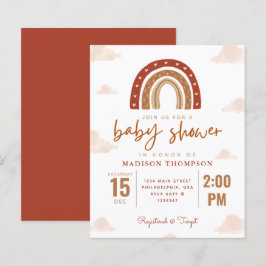 Budget Terracotta Boho Rainbow Baby Shower
