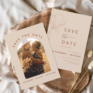 Budget Terracotta Boho Spara datumfoto Flygblad