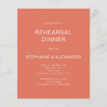 Budget Terracotta QR Code Rehearsal Dinner Inbjuda