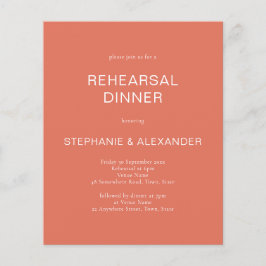Budget Terracotta QR Code Rehearsal Dinner Inbjuda