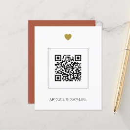 Budget Terracotta QR-kod Allt-i-ett Bröllop
