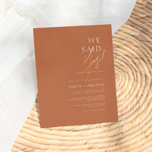 Budget Terracotta Vi sade ja, minimalistisk Bröl