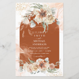 BUDGET Terrakotta Blommig Pampasgräs REPETITION