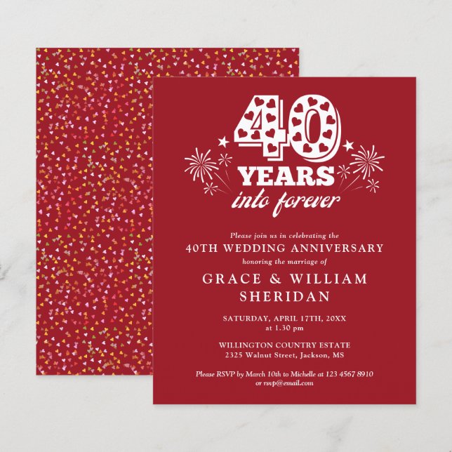 Budget till för 40-årsjubiléet (Fram/baksida)