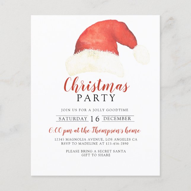 BUDGET Tomtehatt Rustik Röd Julfest (Framsida)