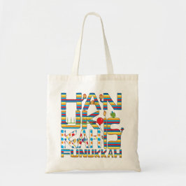 Budget Tote Bag: "Hanukkah är Funukkah!" Tygkasse