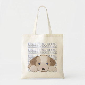 Budget Tote Bag Hug a hund BABY Tygkasse