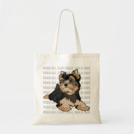 Budget Tote Bag "Hug a hund" - terrier Tygkasse