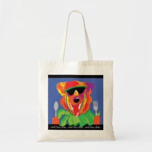 Budget Tote Bag "Hungrig Hund" Tygkasse
