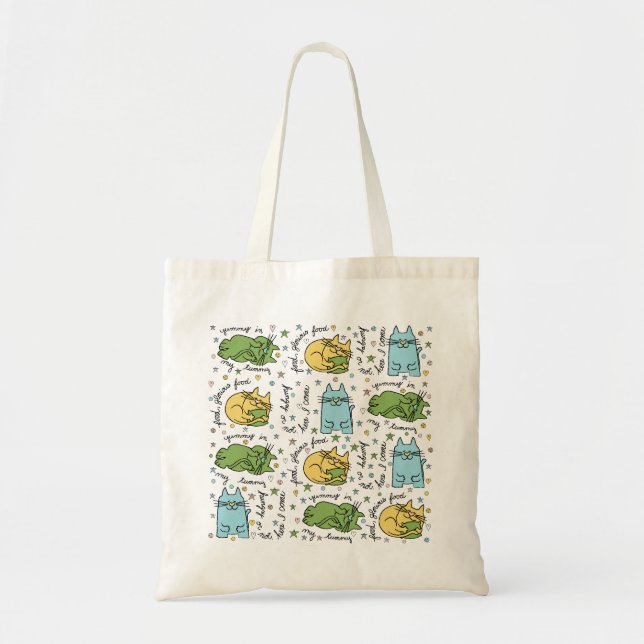 Budget Tote Bag "Kattunge, Kattunge" Tygkasse (Framsidan)