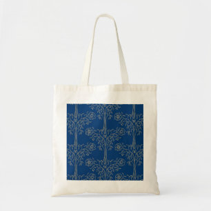Budget Tote Bag, Mörk blått, Guld-effekt Mönster Tygkasse