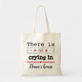 Budget Tote Bag "No Gråtande in Nana's House" Tygkasse
