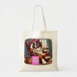 Budget Tote/Saint Bernard-design Tygkasse