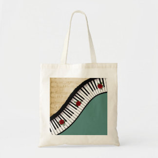 Budget- Totopianonycklar, naturligt handtag Tygkasse