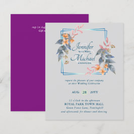 BUDGET Trädgård Blad Höst Bröllopsinbjudningar Tur