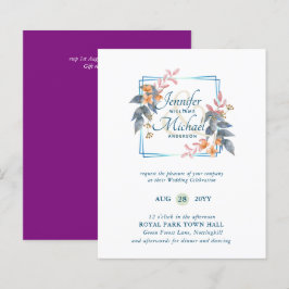 BUDGET Trädgårdslösa höstbröllop inbjudningar turk