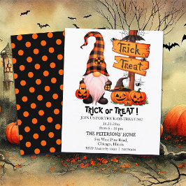 Budget Trick or Treat Söt Gnome-inbjudan