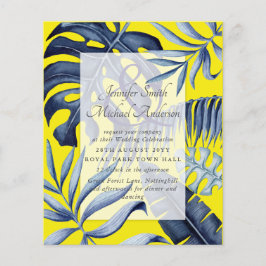 Budget Tropical Blue Gult Löv Bröllop