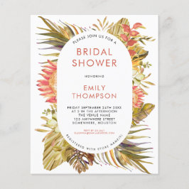 Budget Tropical Foliage Inbjudningskort för möhipp