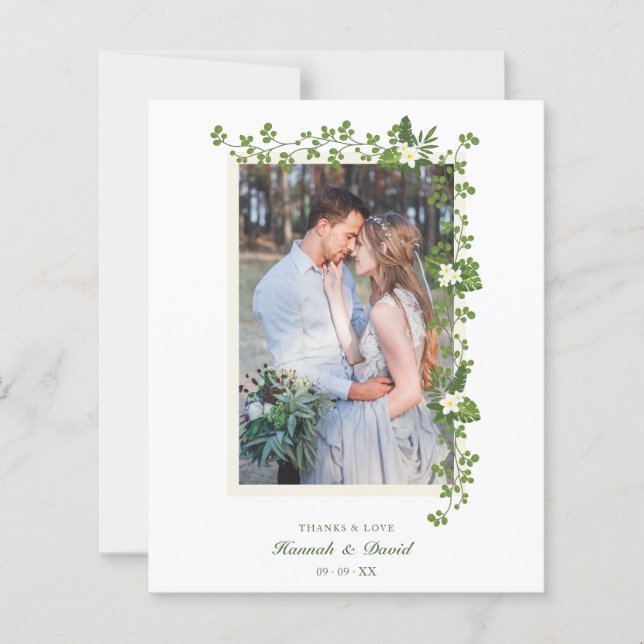 Budget Tropical Grenar & White Flowers Bröllop (Framsida)