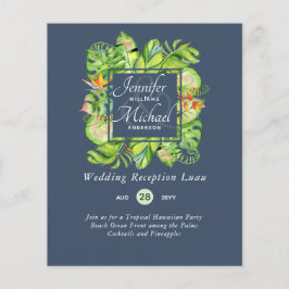 Budget Tropical Löv Luau Wedding Invi