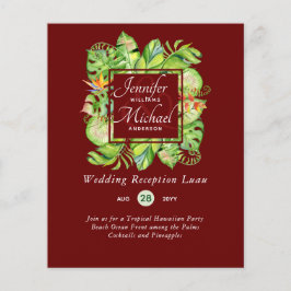 Budget Tropical Löv Luau Wedding Invi