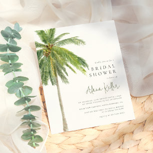Budget Tropical Watercolor Handflatan Träd Möhippa