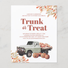 Budget Trunk eller Treat Halloween Pumpkin-inbjuda
