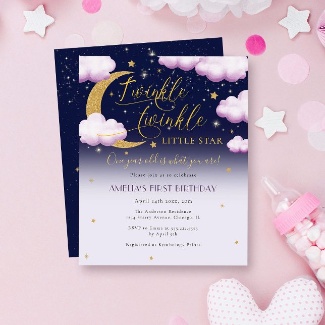 Budget Twinkle Little Star Girl Första födelsedage (Skapare uppladdad)