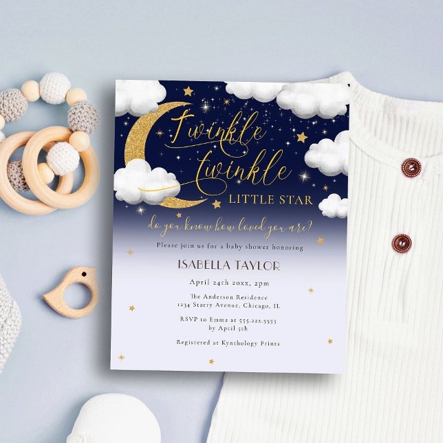 Budget Twinkle Twinkle Little Star Baby Shower Flygblad (Skapare uppladdad)