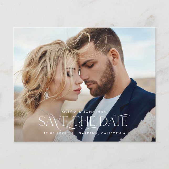 budget typografi modern bröllopsfoto flygblad (Framsidan)