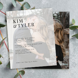 Budget-typografi - överlägg för bröllopsinbjudan